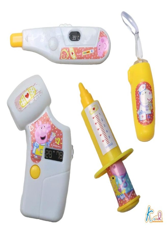 Kriiddaank Peppa Pig Doctor Set with Stethoscope, Pig Doctor Set & Medical Kit for Kids | Fun & Educational Toy for Kids | Safe, Engaging & Interactive Play - Image 4